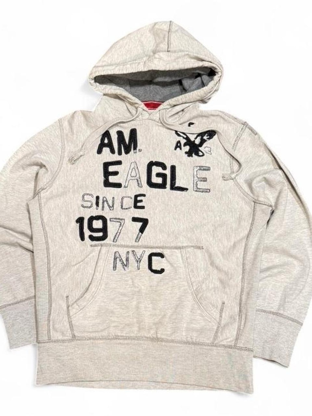 Y2K American Eagle Distressed Grunge Graphic Hoodie